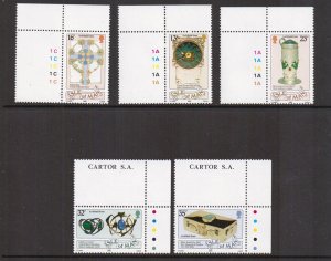 Isle of Man  #384-388  MNH 1989  Celtic works of art