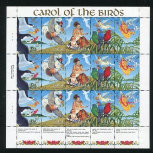 Palau 226a Christmas, Carol of the Birds Sheet of 15 Stamps MNH 1989