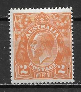 Australia 27 2d KGV single MH (z1) pencil mark on back