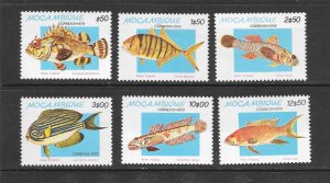 FISH - MOZAMBIQUE #642-7  MNH