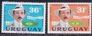 Uruguay # C 193-194, Santos Dumont, Mint LH