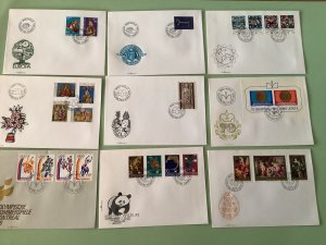 Liechtenstein 1976 postal stamps covers 9 items  Ref A1339