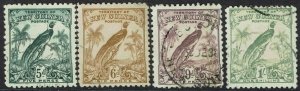 NEW GUINEA 1932 UNDATED BIRD 5D TO 1/- USED