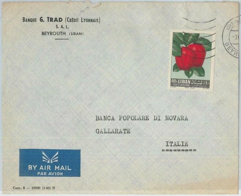 74935 - LEBANON - POSTAL HISTORY - AIRMAIL COVER to  ITALY   1960'S