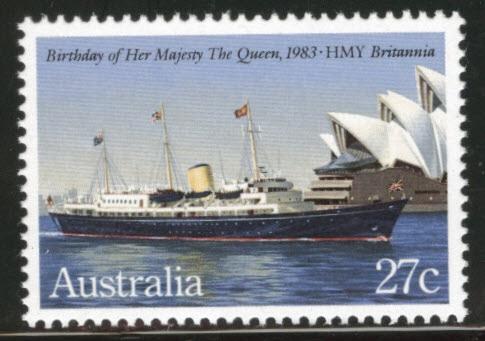 AUSTRALIA Scott 868 MNH** 1983 QE2 ship at Sydney