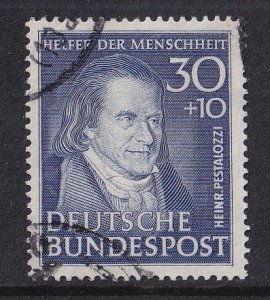 Germany  #B323  used  1951  portraits  30pf  Pestalozzi