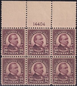 #564 Mint NH, F-VF, Plate number block of 6 (CV $160) (CV $10.5 - ID42487) - ...