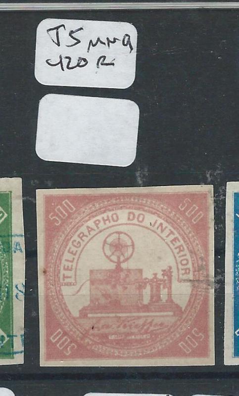 BRAZIL (P1106B)  TELEGRAPH STAMP 500R  MEYER T5   MNG