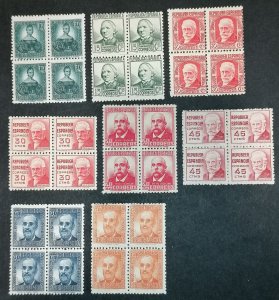 Spain 1936 personalities complete set block of 4 MNH value 120 euros