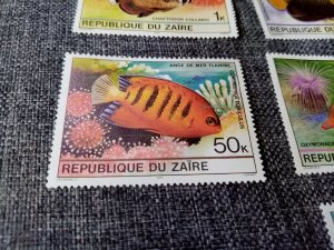 Republic of Zaire Tropical fish stamps African stamp set