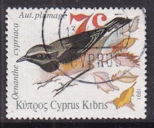 Cyprus  #782  used  1991 birds 7c autumn plumage