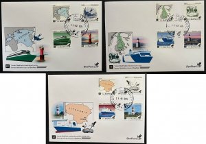 Estonia Finland Lithuania 2024 BeePost Definitives full set of 3 FDC