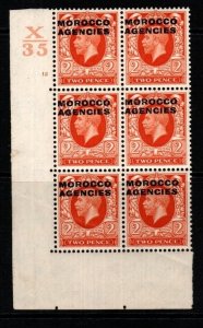 MOROCCO AGENCIES SG68 1936 2d ORANGE CONTROL X35 MTD MINT