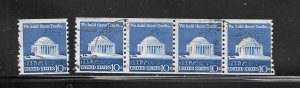 #1520 Used 5 stamps 10 Cent Lot (my14) Collection / Lot