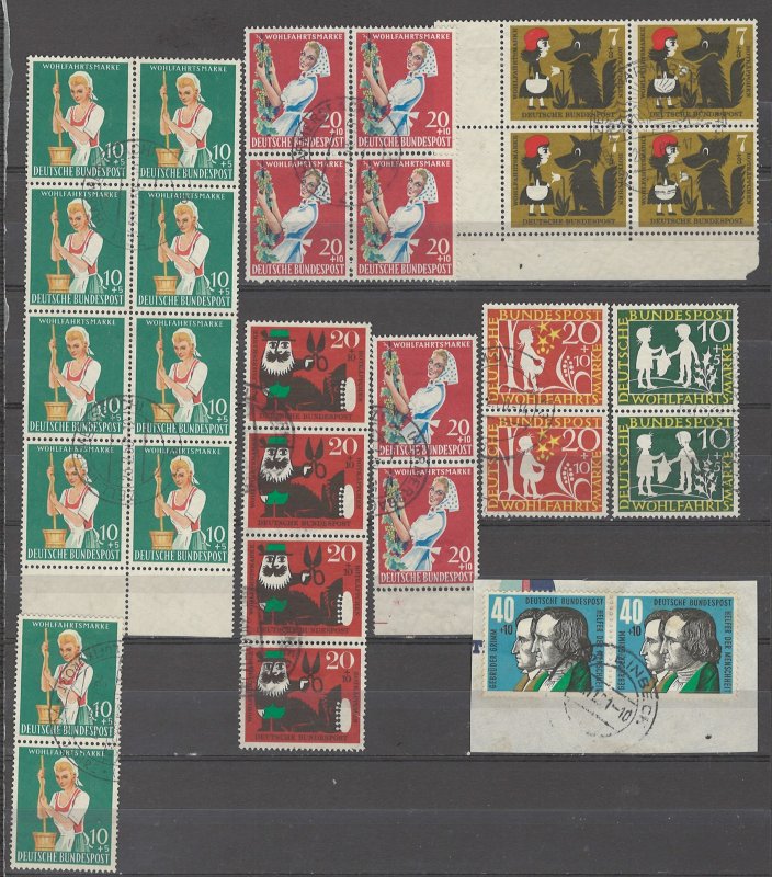 COLLECTION LOT # 5073 GERMANY 30 SEMI POSTAL STAMPS MULTIPLE 1958+ CV+$20