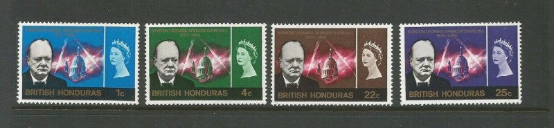 British Honduras 1966 Churchill Commemoration Very Light Mounted Mint SG 226/9