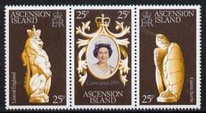 ASCENSION IS. - 1978 - Coronation, 25th Anniv - Perf 3v Strip - MNH