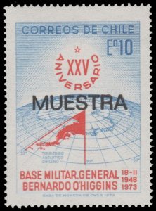 CHILE STAMP YEAR 1973 SCOTT # 434. SPECIMEN - MUESTRA.