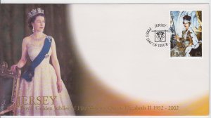 Jersey  2002 QE11 Golden Jubilee £3  on FDC