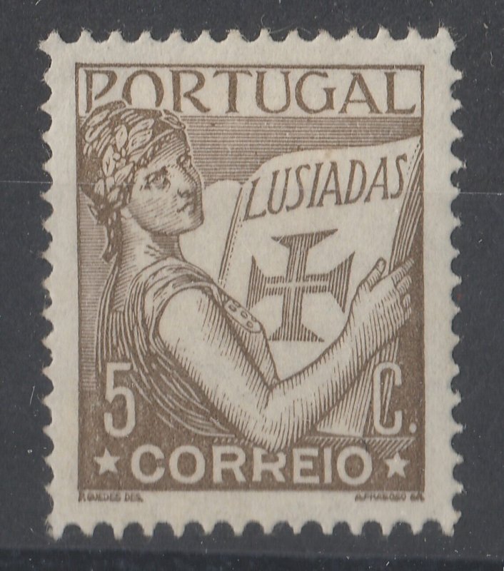 1931 PORTUGAL LUSIADAS 5c Smooth Paper Mint MH* Stamp A29P28F40282-