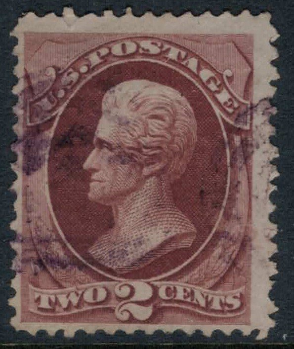 US #146 purple cancel  CV $21.25