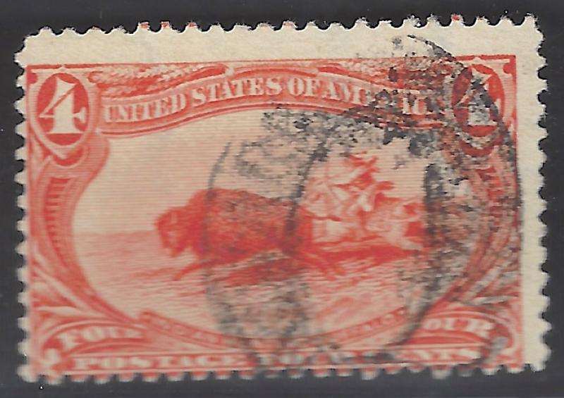 USA #287 Used  Trans Missisippi 1898 Scott CV$28.00.