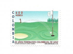 COLOMBIA 1996 COLOMBIAN GOLF FEDERATION 50 YEARS SPORTS SCOTT C891 MI 2032