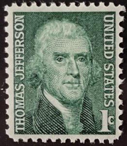 Scott #1278 1968 1¢ Prominent Americans Thomas Jefferson MNH OG VF