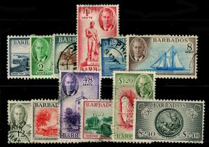 BARBADOS SG271-282, COMPLETE SET, USED. Cat £75.