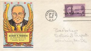 HARRY S. TRUMAN PRESIDENTIAL INAUGURATION 1949 - Fluegel cachet