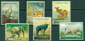 Ajman 1972 Mi#1405-1410 African Fauna, Mother Animals CTO
