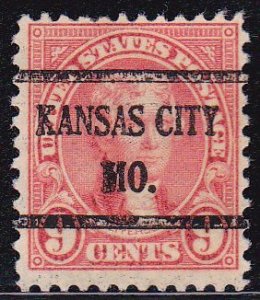 Precancel - Kansas City, MO PSS 641-43 - Bureau Issue