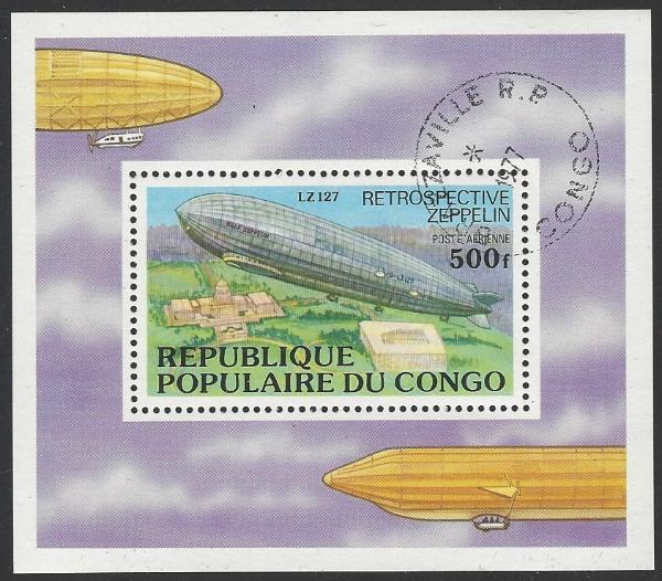 Congo #C236 MNH Souvenir Sheet Zeppelin