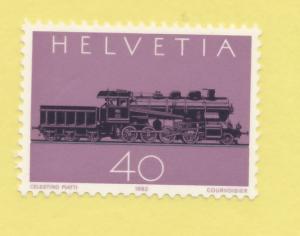 Switzerland 1982 Scott 708 MH - 40c, Steam locomotive