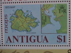 ​ANTIGUA-1975-SC# 382a  MAPS OF ANTIGUA- MNH S/S -VF WE SHIP TO WORLD WIDE