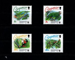 Cayman Islands 1993 Sc#668/671 WWF GRAND CAYMAN PARROT Set (4) MNH