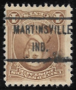 IN Precancels: Martinsville 471; Better Type CV $3; 4c 1932 Wash. Bicent. #709