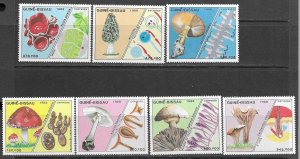 Guinea-Bissau 765-71 MNH Mushrooms cpl. set x 10 sets, vf.  2022 CV $229.00