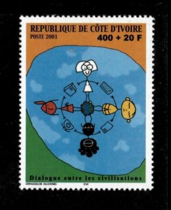 Ivory Coast 2001 - Dialogue Among Civilizations - Individual - Scott B22 - MNH