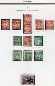 Danzig: Lot Synopticated Stamps Used
