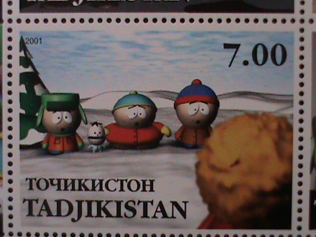 TAJIKISTAN-2001 CARTOON STAMP SHEET-MERRY CHRISTMAS MNH VF HARD TO FIND LAST ONE