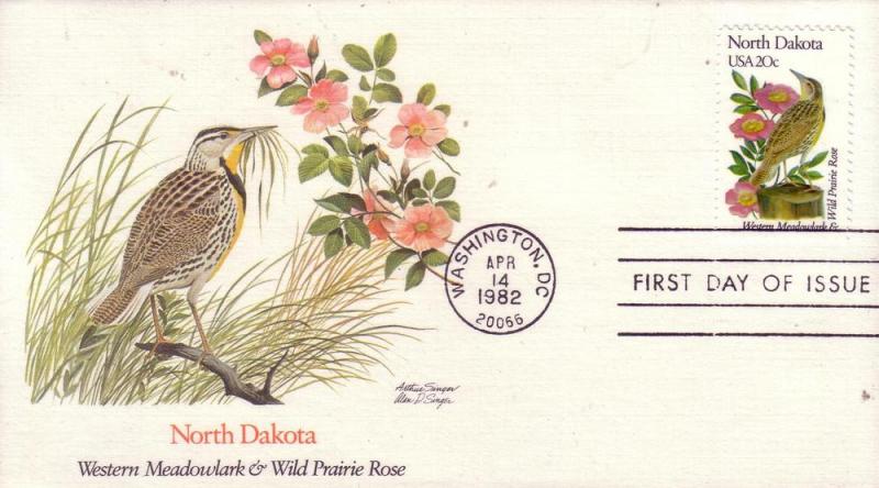 US Sc# 1953 / 2002 FDC's State Birds & Flowers Complete UXZ