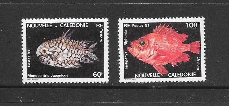 FISH - NEW CALEDONIA #652-3  MNH