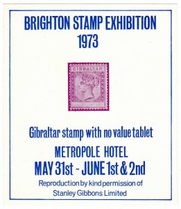 (I.B) Cinderella Collection : Brighton Stamp Exhibition Sheet (1973)