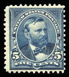 United States, 1894-95 #281 Cat$45, 1898 5c dark blue, hinged