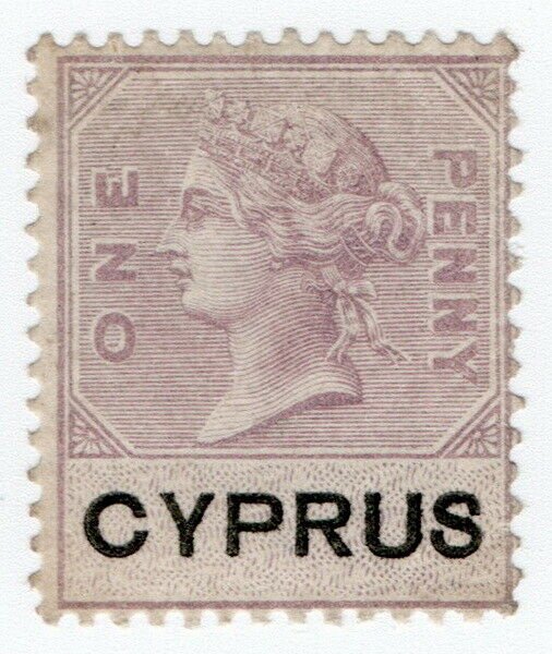 (I.B) Cyprus Revenue : Duty Stamp 1d (inverted watermark)