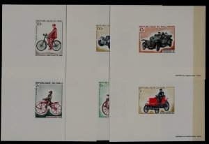 Mali 109-12/C60-61 MNH epruve sheets Bicycle/Cars