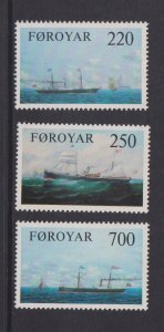 Faroe Islands #90-92  MNH  1983  old cargo liners