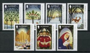 Alderney 2017 MNH Christmas Holly & The Ivy 7v Set Deer Trees Birds Stamps