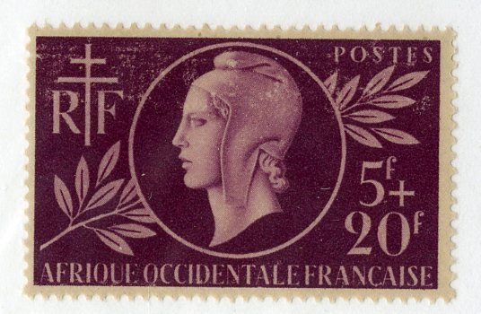 FRENCH WEST AFRICA B1 MH SCV $6.75 BIN $2.75 PORTRAIT